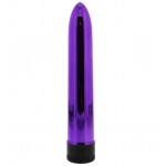 Фиолетовый классический вибратор KRYPTON STIX 7 MASSAGER - 17,8 см.