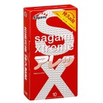 Утолщенные презервативы Sagami Xtreme Feel Long с точками - 10 шт.