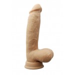 Телесный фаллоимитатор 8 Silicone Cock With Balls - 21 см.