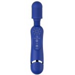 Синий универсальный массажер Silicone Massage Wand - 20 см.