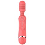 Розовый универсальный массажер Silicone Massage Wand - 20 см.