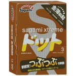 Презервативы Sagami Xtreme Feel Up с точечной текстурой и линиями прилегания - 3 шт.