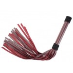 Бордовая плеть Maroon Leather Whip с гладкой ручкой - 45 см.