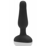 Анальная вибропробка чёрного цвета NOVICE REMOTE CONTROL PLUG BLACK - 10,2 см.