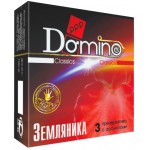 Ароматизированные презервативы Domino  Земляника  - 3 шт.